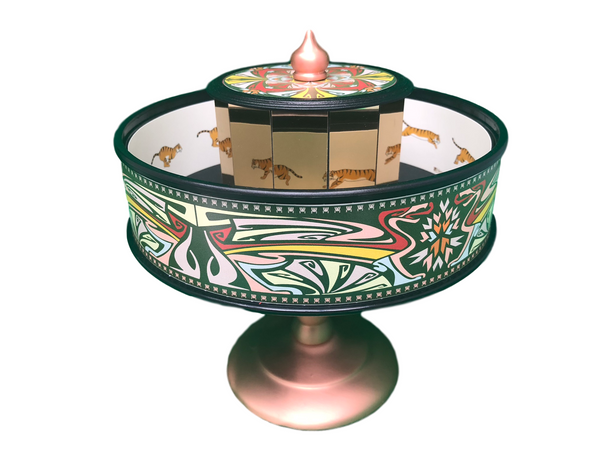 Praxinoscope Animation Toy - Large - New Design! Copper Look Base & Modern Design Graphic.
